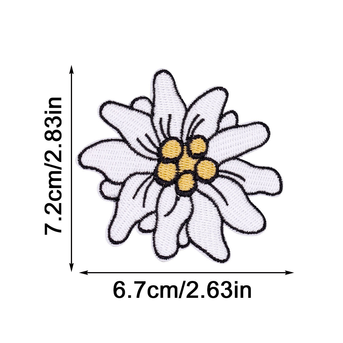 Wholesale Flower cloth patch no-sew German epaulette patch
